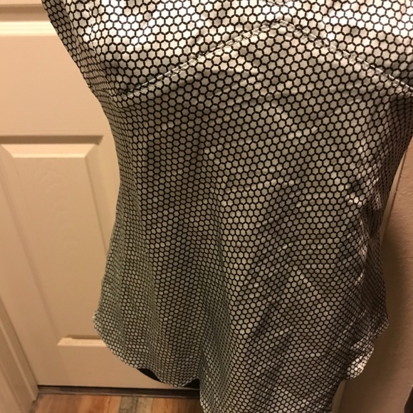 Express Mint Green and Black Brand Silk with Design Tank Top/Cami Size: 12 (L) - Picture 5 of 12